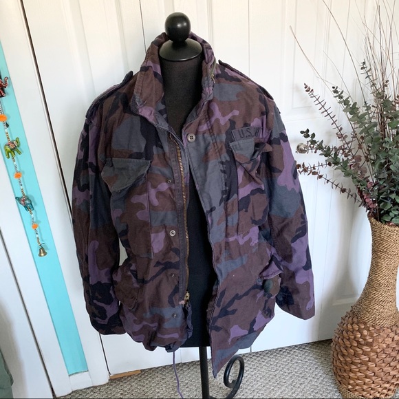 Vintage Jackets & Blazers - Vintage | US Army Purple Camo Cargo Jacket